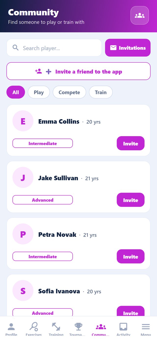 Community in the app